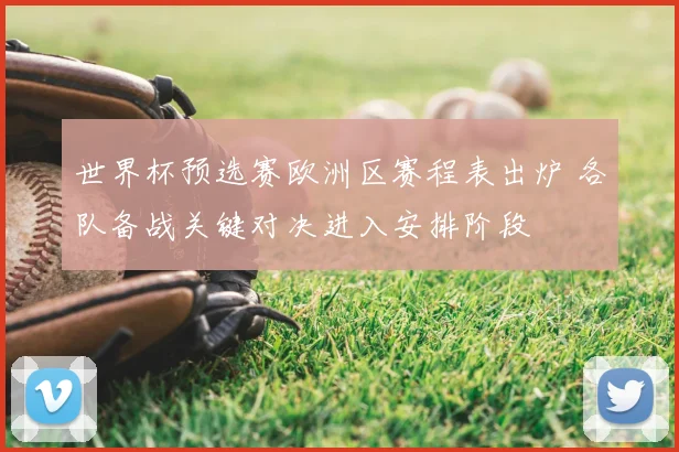 世界杯预选赛欧洲区赛程表出炉 各队备战关键对决进入安排阶段