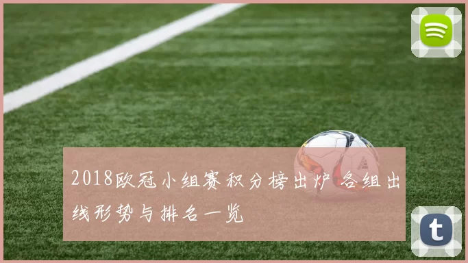 2018欧冠小组赛积分榜出炉 各组出线形势与排名一览